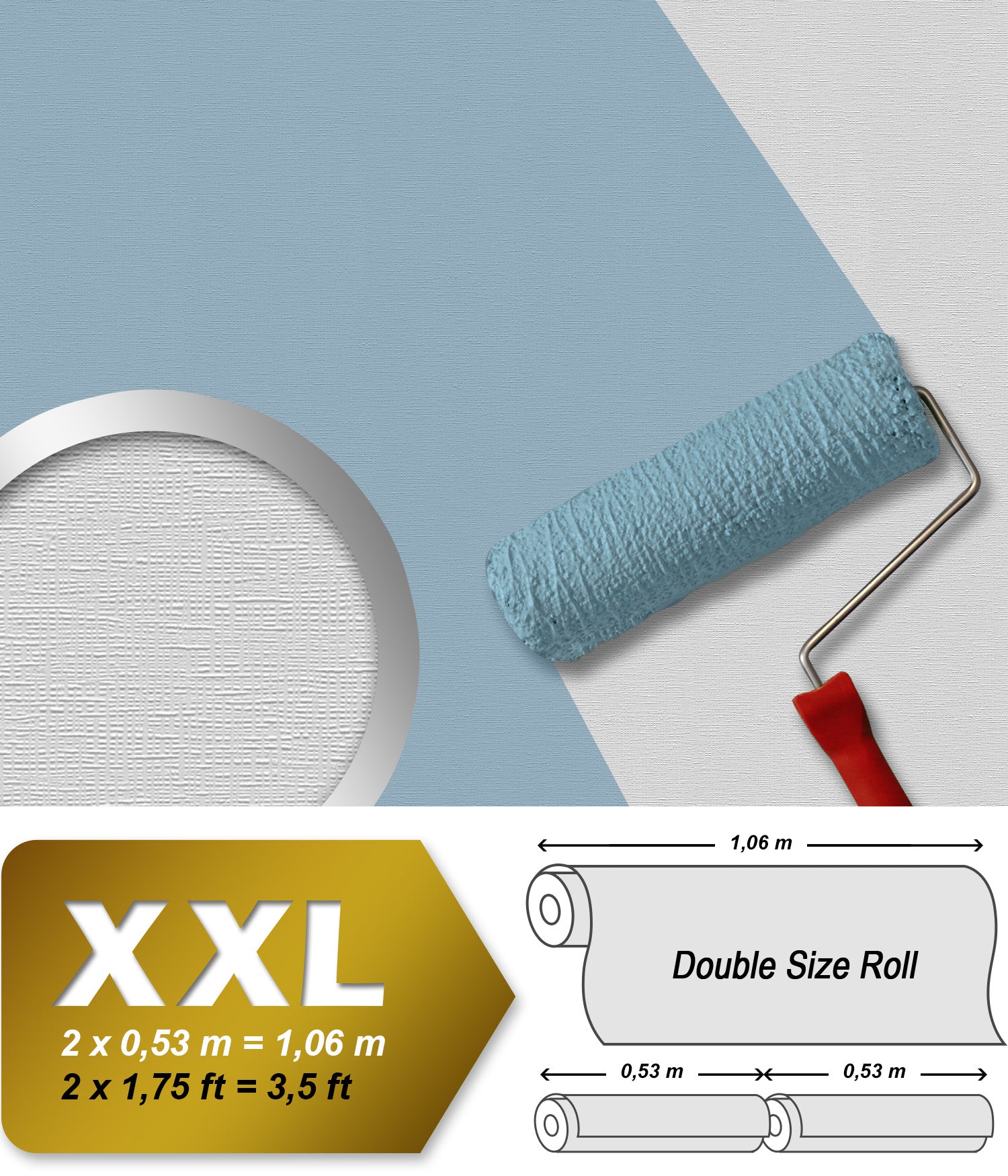 Papier peint aspect textile Profhome 251312-GU papier peint intissé à peindre légèrement texturé à l'aspect textile mat blanc 26,5 m2