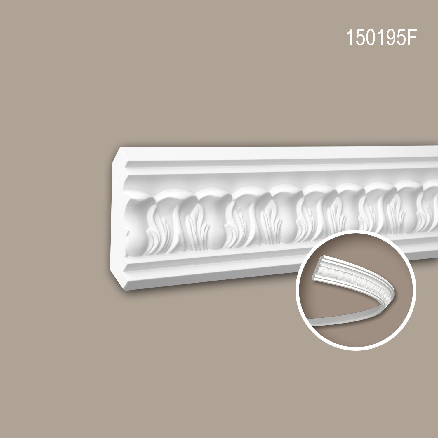 Corniche 150195F Profhome Moulure décorative flexible style Néo-Classicisme blanc 2 m
