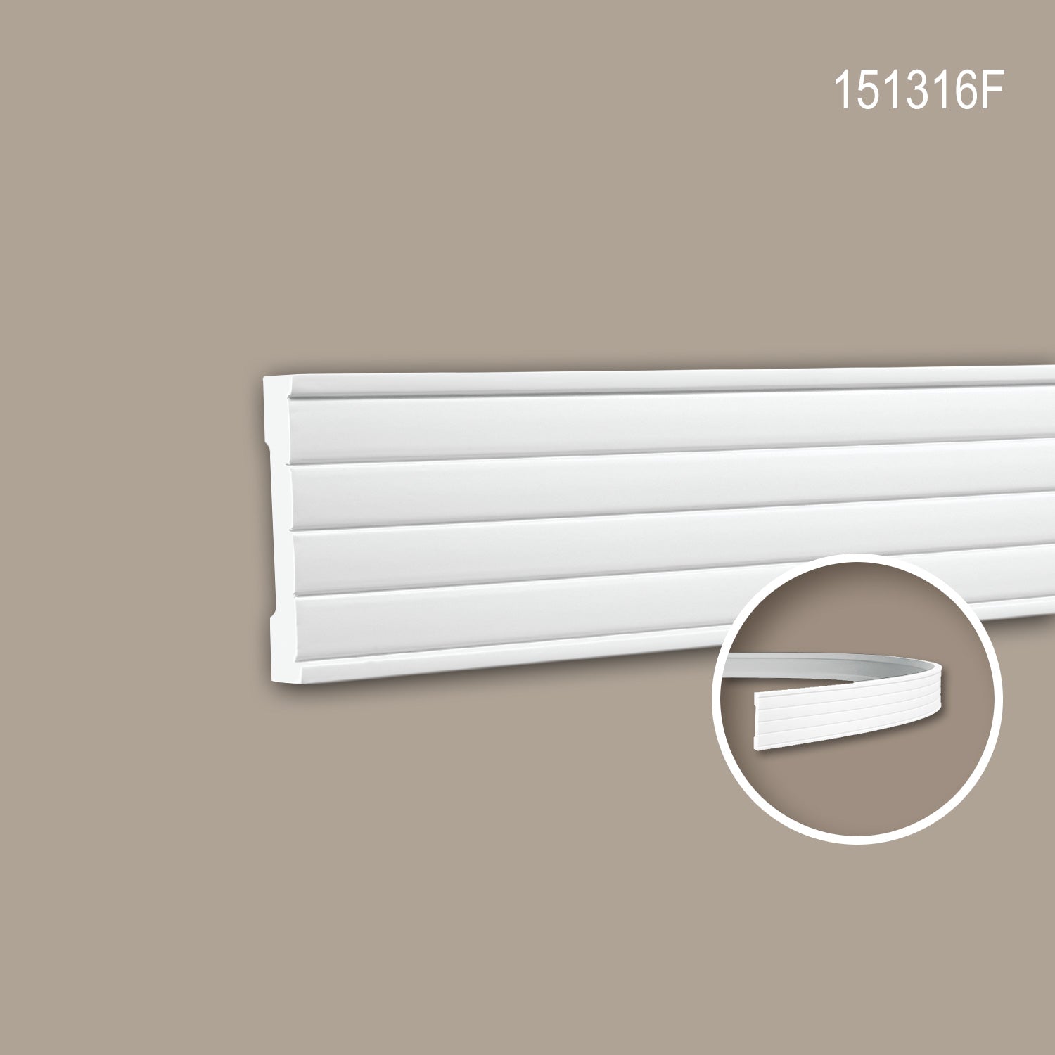 Cimaise 151316F Profhome Moulure décorative flexible design moderne blanc 2 m