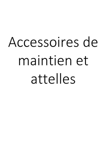 Accessoires de maintien et attelles clicktofournisseur.com