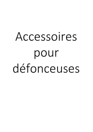 Accessoires pour défonceuses clicktofournisseur.com