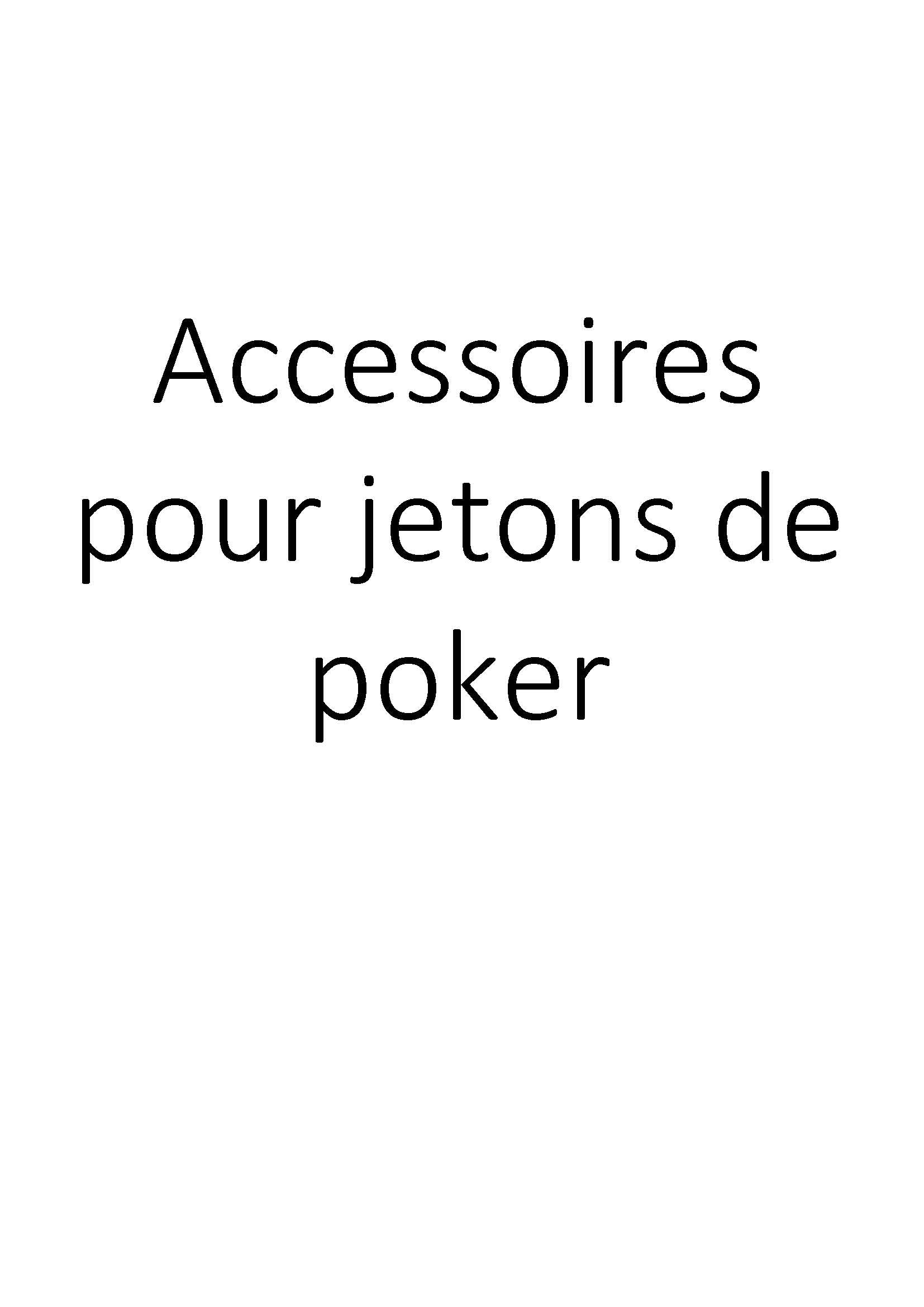 Accessoires pour jetons de poker clicktofournisseur.com