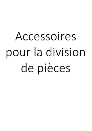 Accessoires pour la division de pièces clicktofournisseur.com