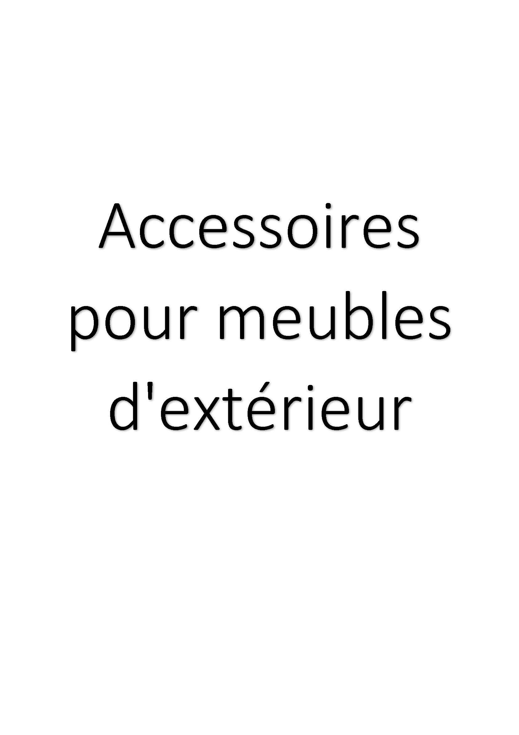 Accessoires pour meubles d'extérieur clicktofournisseur.com