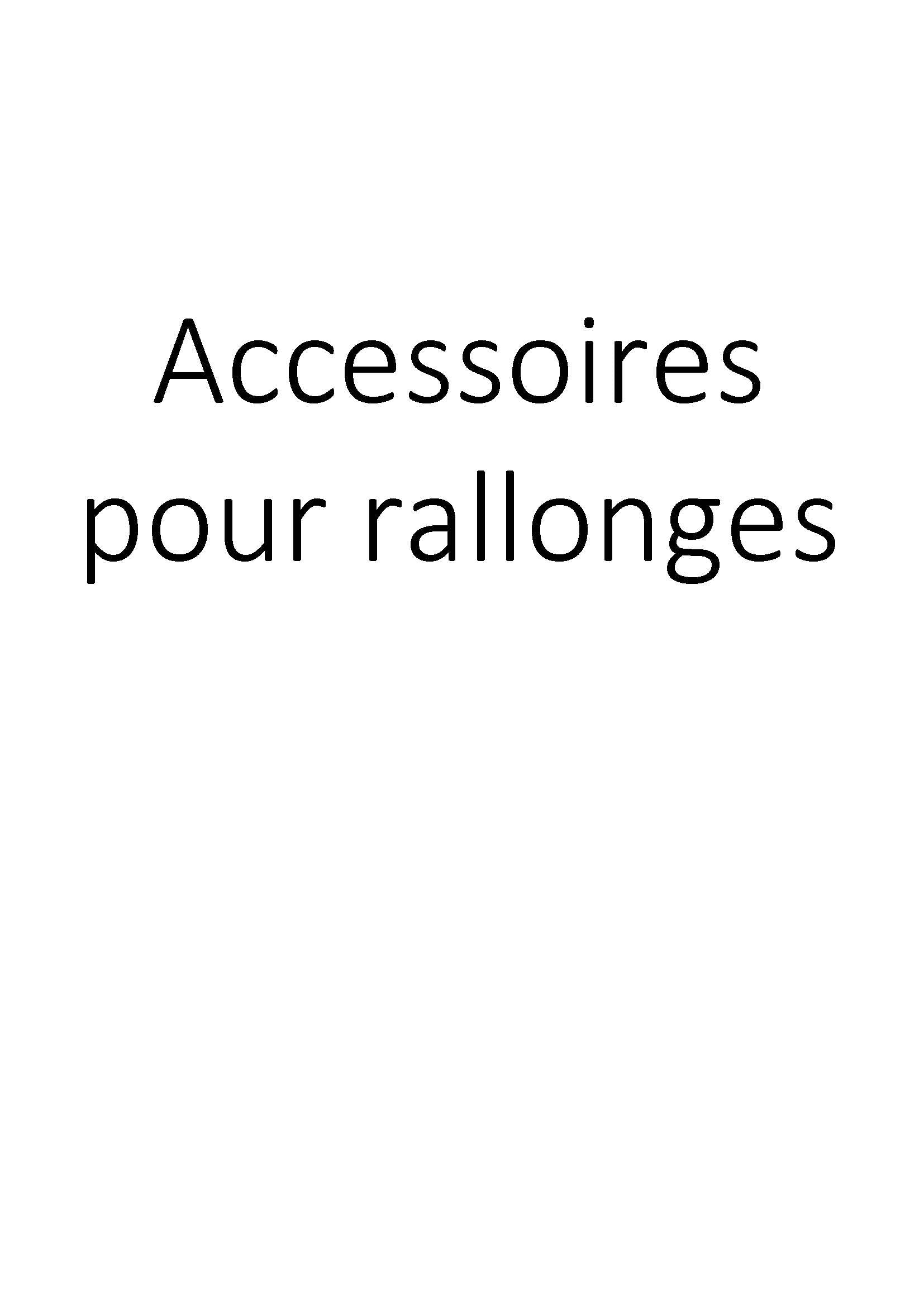 Accessoires pour rallonges clicktofournisseur.com