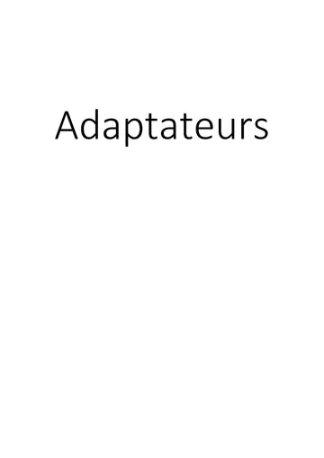 Adaptateurs clicktofournisseur.com