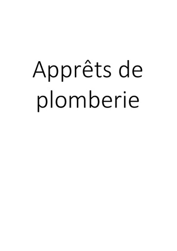 Apprêts de plomberie clicktofournisseur.com