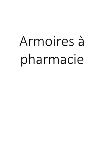 Armoires à pharmacie clicktofournisseur.com