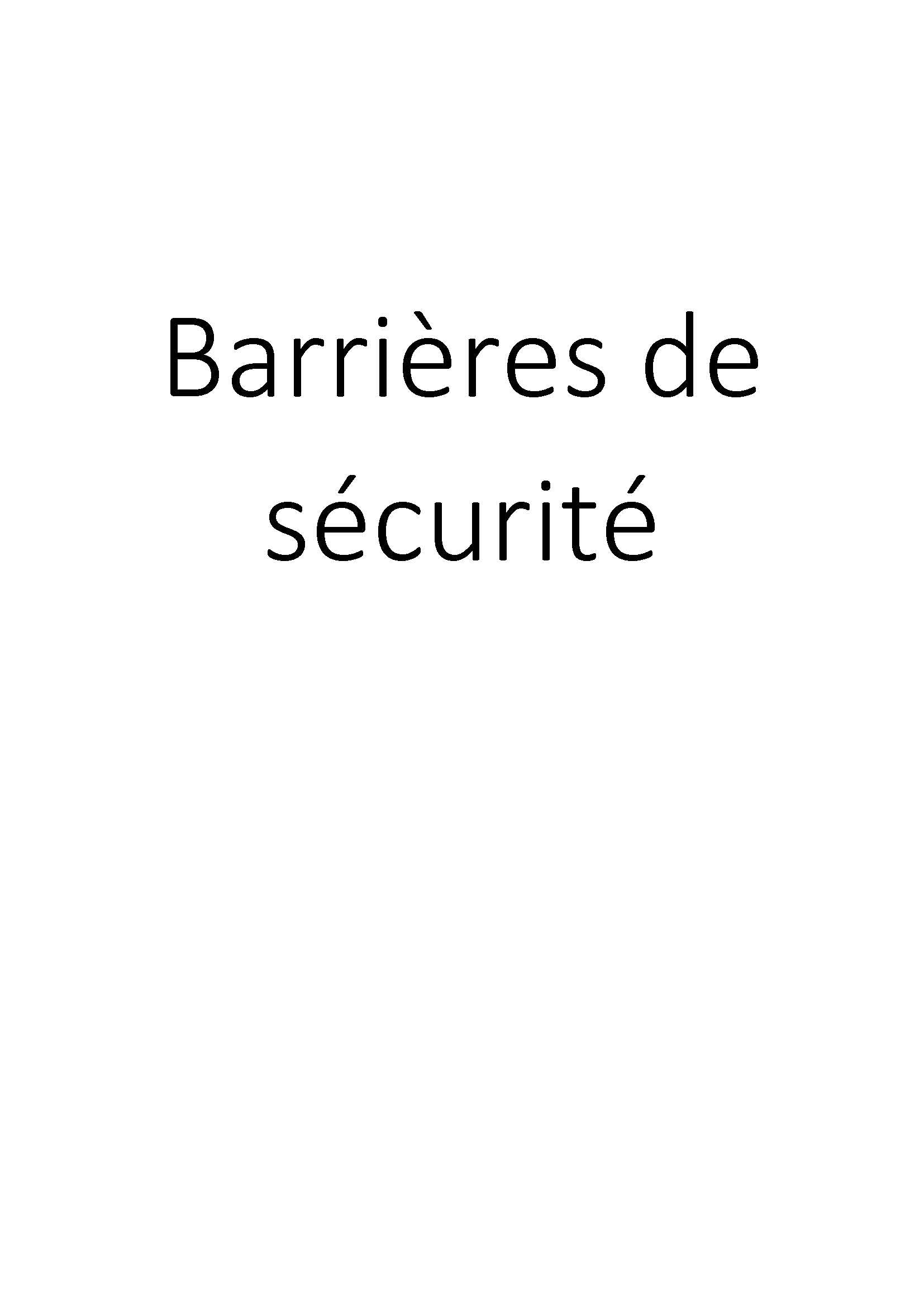Barrières de sécurité clicktofournisseur.com