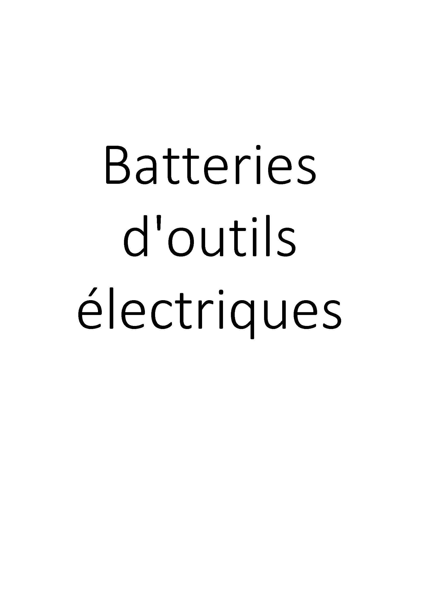 Batteries d'outils électriques clicktofournisseur.com