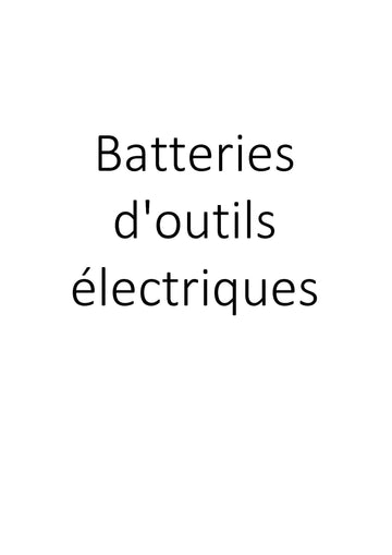 Batteries d'outils électriques clicktofournisseur.com