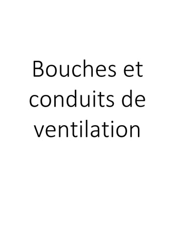 Bouches et conduits de ventilation clicktofournisseur.com