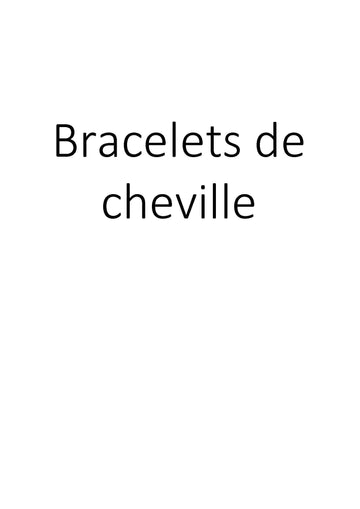 Bracelets de cheville clicktofournisseur.com