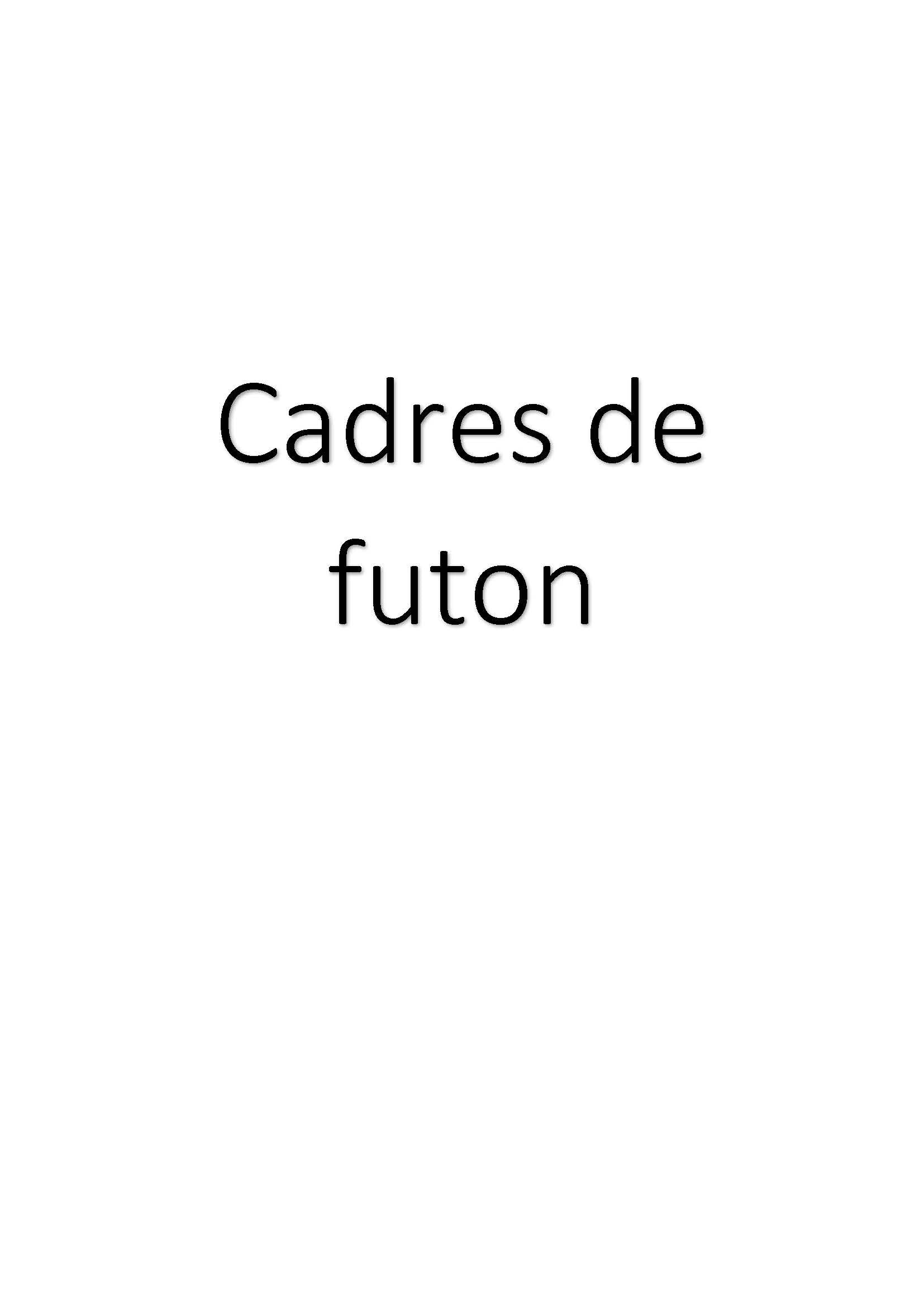 Cadres de futon clicktofournisseur.com