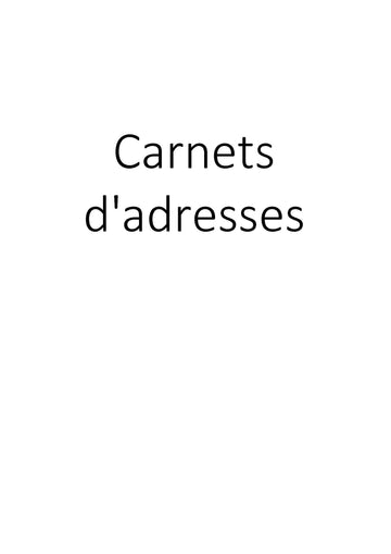 Carnets d'adresses clicktofournisseur.com