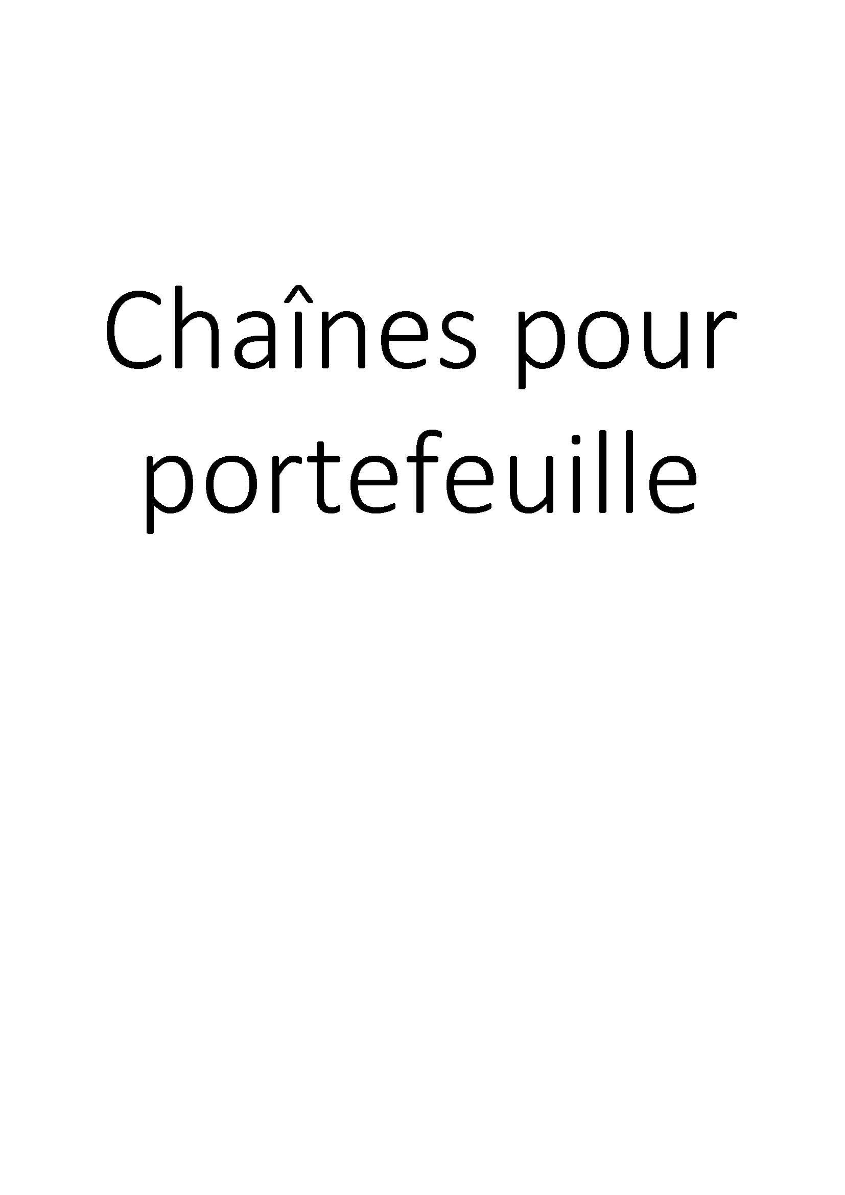 Chaînes pour portefeuille clicktofournisseur.com