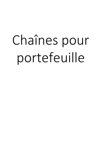 Chaînes pour portefeuille clicktofournisseur.com