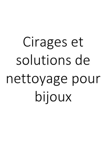Cirages et solutions de nettoyage pour bijoux clicktofournisseur.com