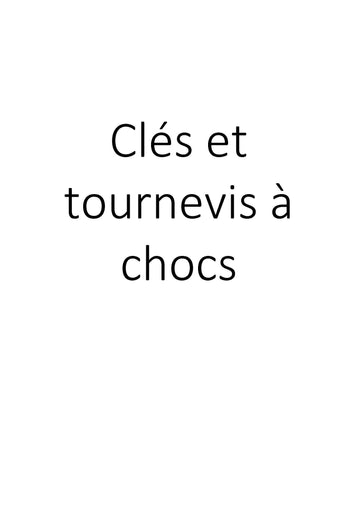 Clés et tournevis à chocs clicktofournisseur.com