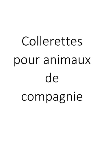 Collerettes pour animaux de compagnie clicktofournisseur.com