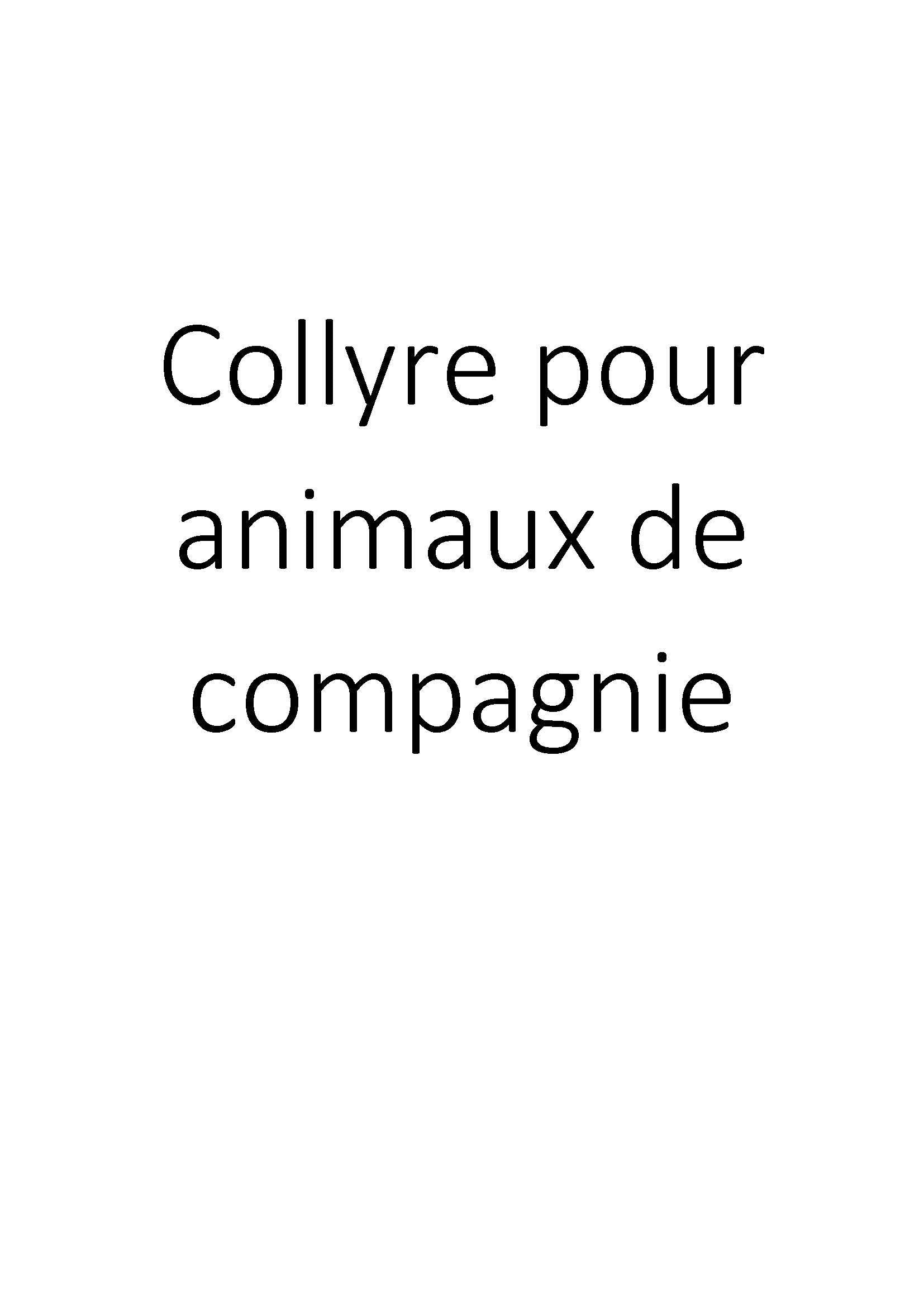 Collyre pour animaux de compagnie clicktofournisseur.com