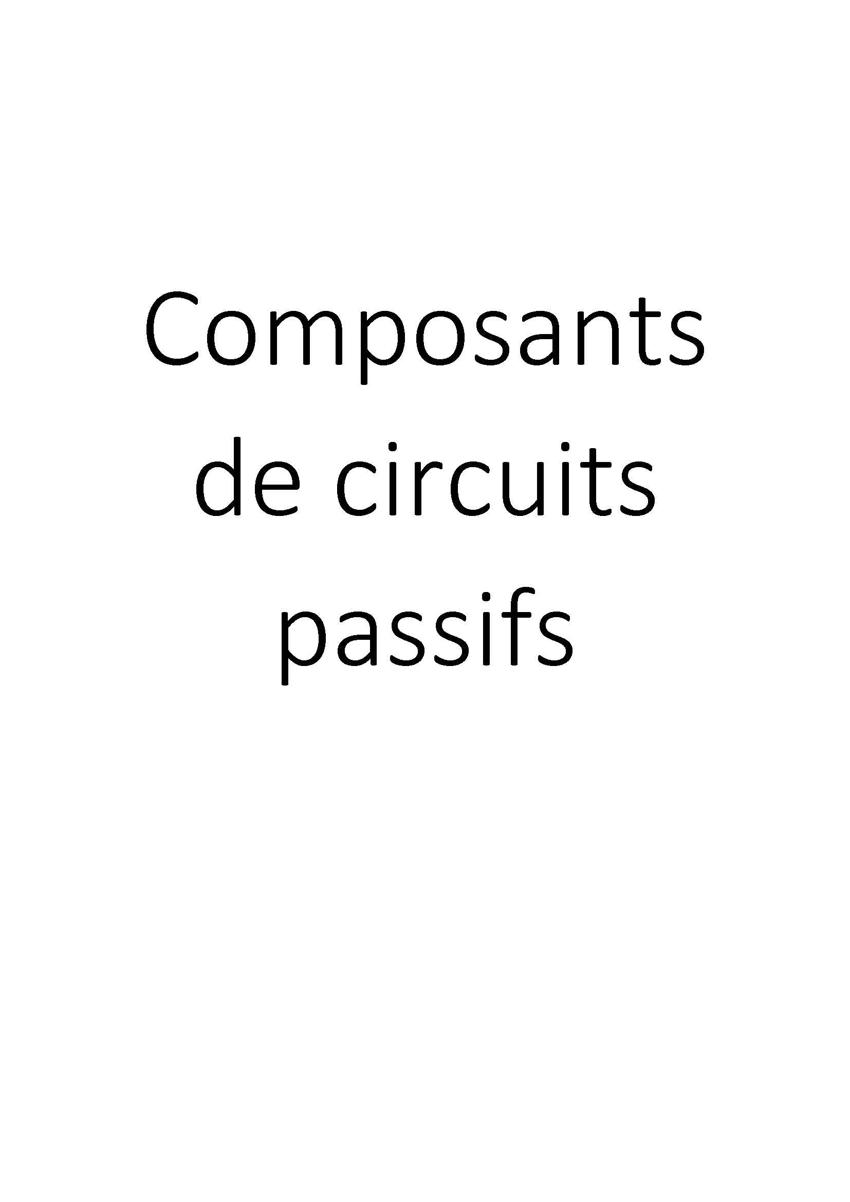 Composants de circuits passifs clicktofournisseur.com