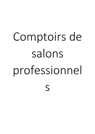 Comptoirs de salons professionnels clicktofournisseur.com