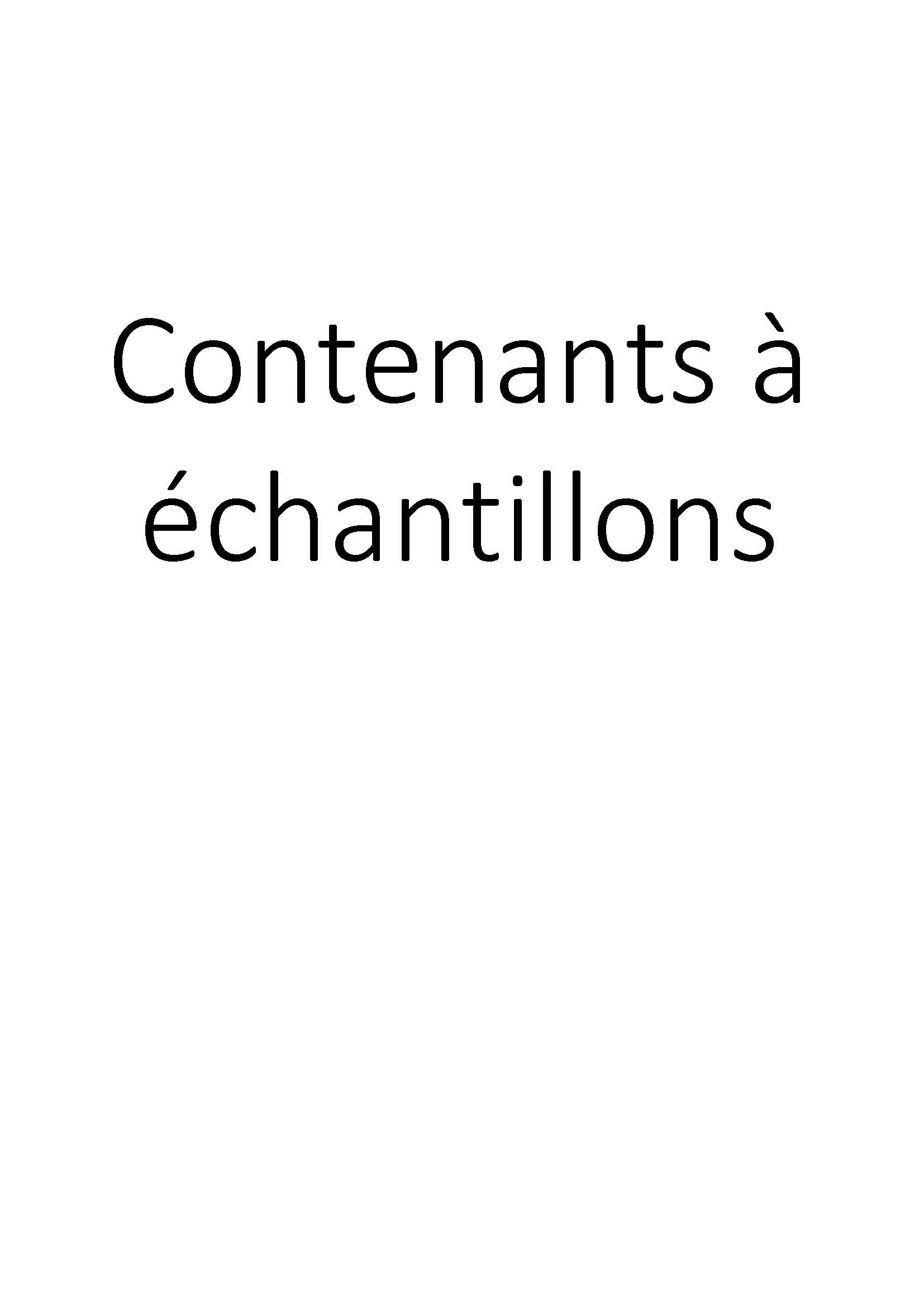 Contenants à échantillons clicktofournisseur.com