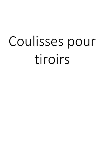 Coulisses pour tiroirs clicktofournisseur.com