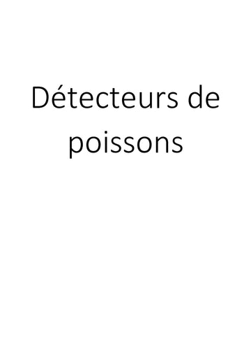 Détecteurs de poissons clicktofournisseur.com