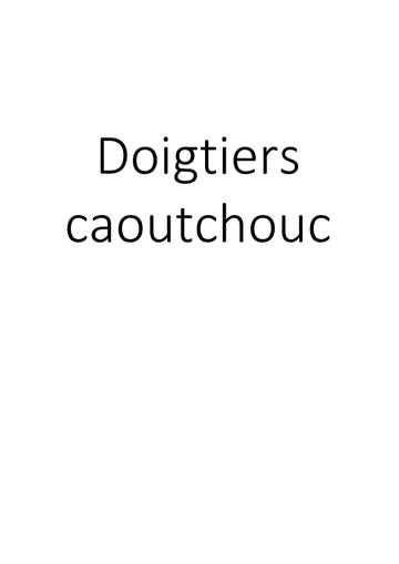 Doigtiers caoutchouc clicktofournisseur.com