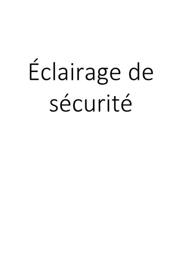 Éclairage de sécurité clicktofournisseur.com