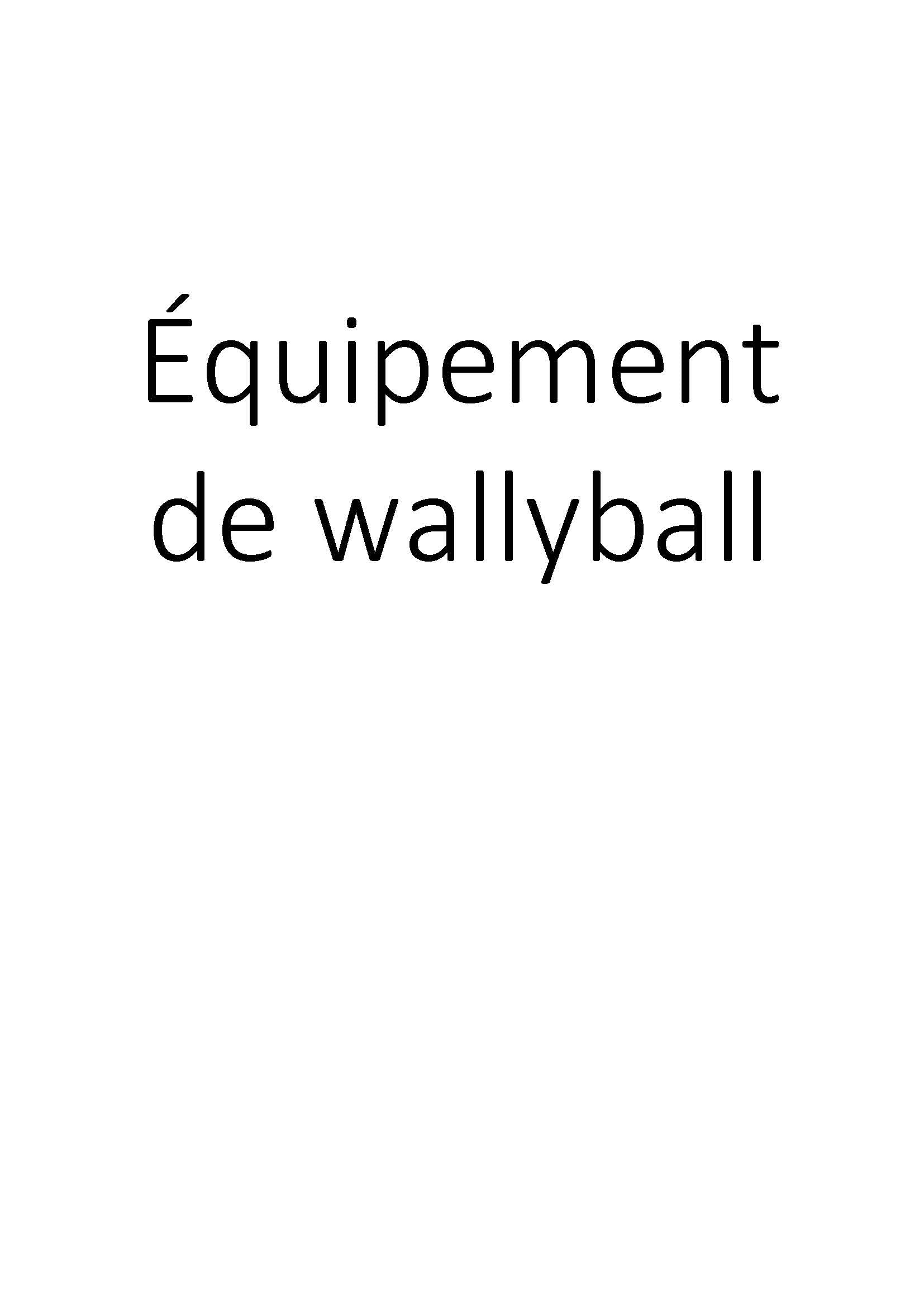 Équipement de wallyball clicktofournisseur.com