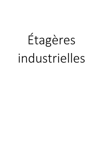 Étagères industrielles clicktofournisseur.com