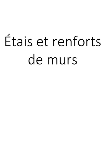Étais et renforts de murs clicktofournisseur.com