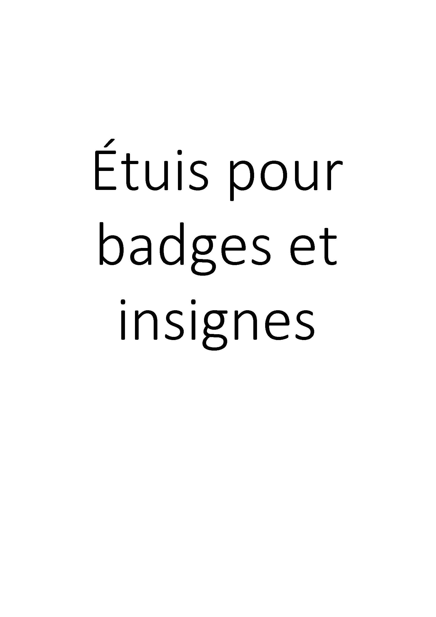 Étuis pour badges et insignes clicktofournisseur.com