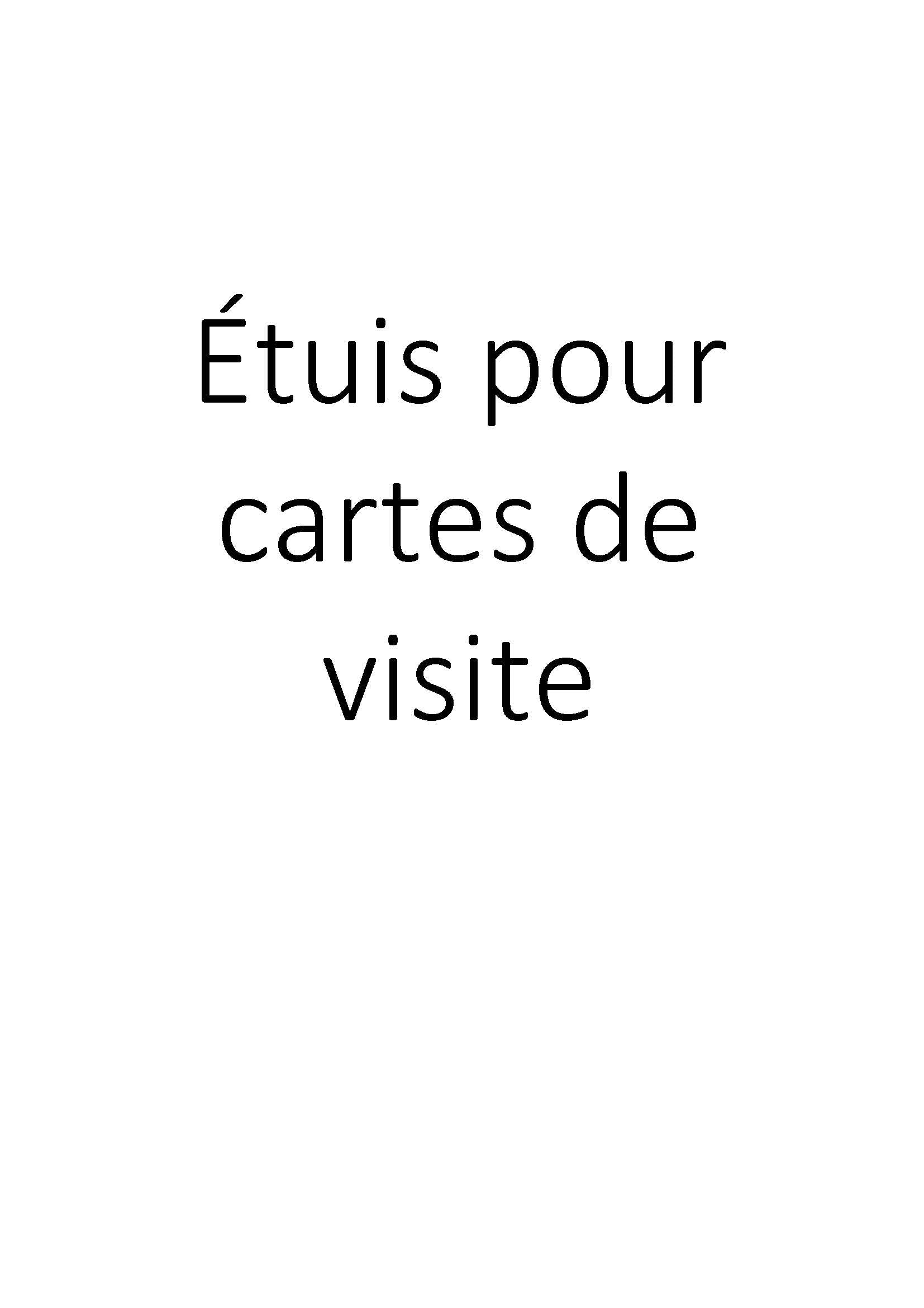 Étuis pour cartes de visite clicktofournisseur.com