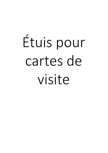 Étuis pour cartes de visite clicktofournisseur.com