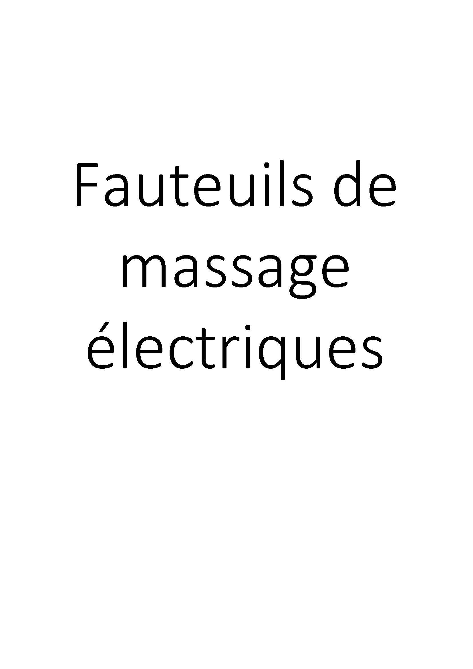 Fauteuils de massage électriques clicktofournisseur.com