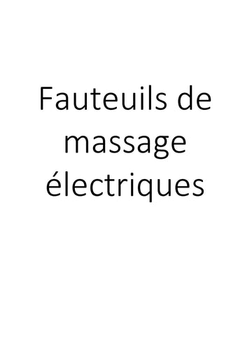Fauteuils de massage électriques clicktofournisseur.com