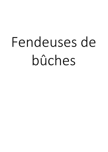 Fendeuses de bûches clicktofournisseur.com
