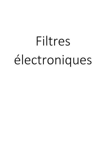 Filtres électroniques clicktofournisseur.com
