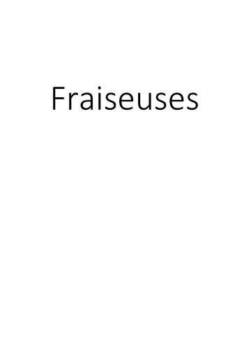 Fraiseuses clicktofournisseur.com