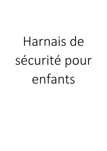 Harnais de sécurité pour enfants clicktofournisseur.com