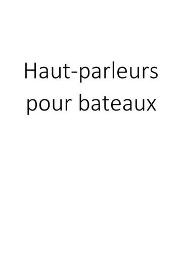 Haut-parleurs pour bateaux clicktofournisseur.com