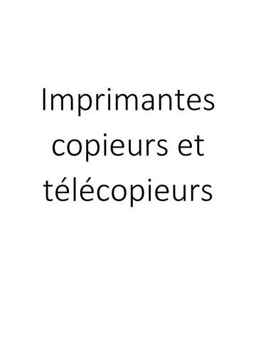 Imprimantes copieurs et télécopieurs clicktofournisseur.com