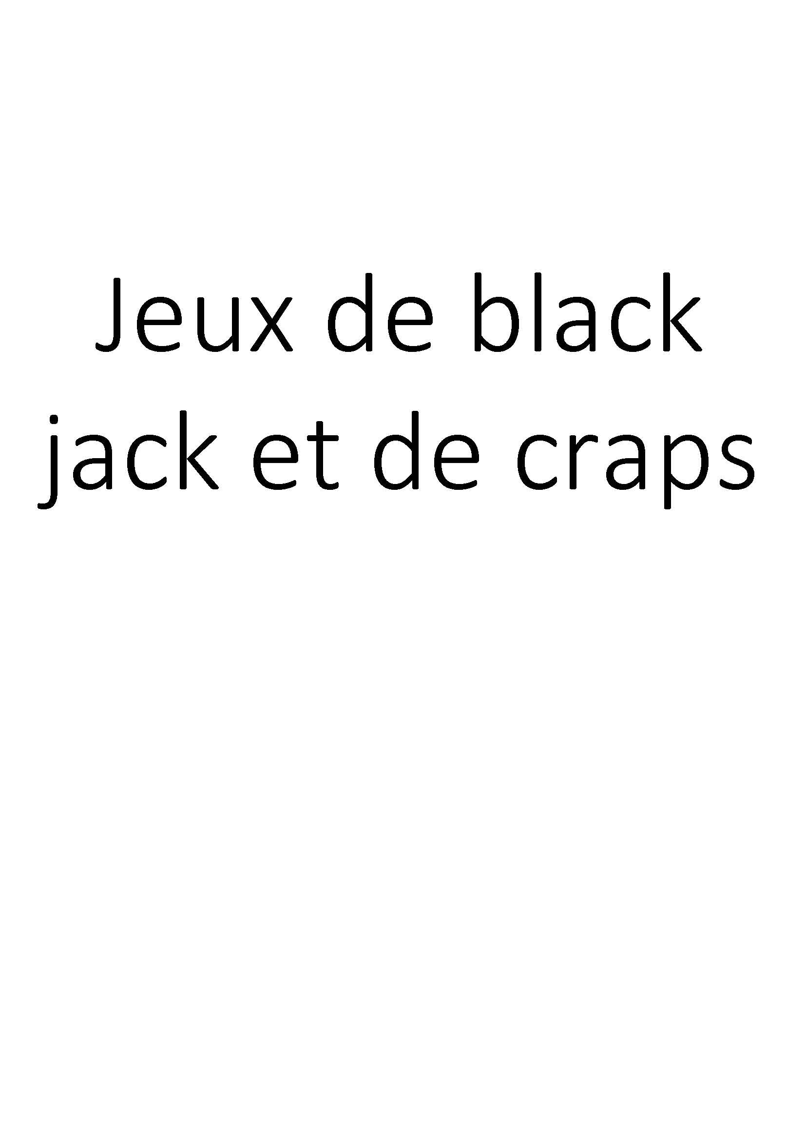 Jeux de black jack et de craps clicktofournisseur.com