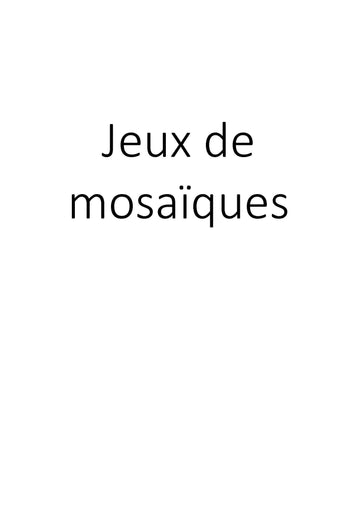 Jeux de mosaïques clicktofournisseur.com
