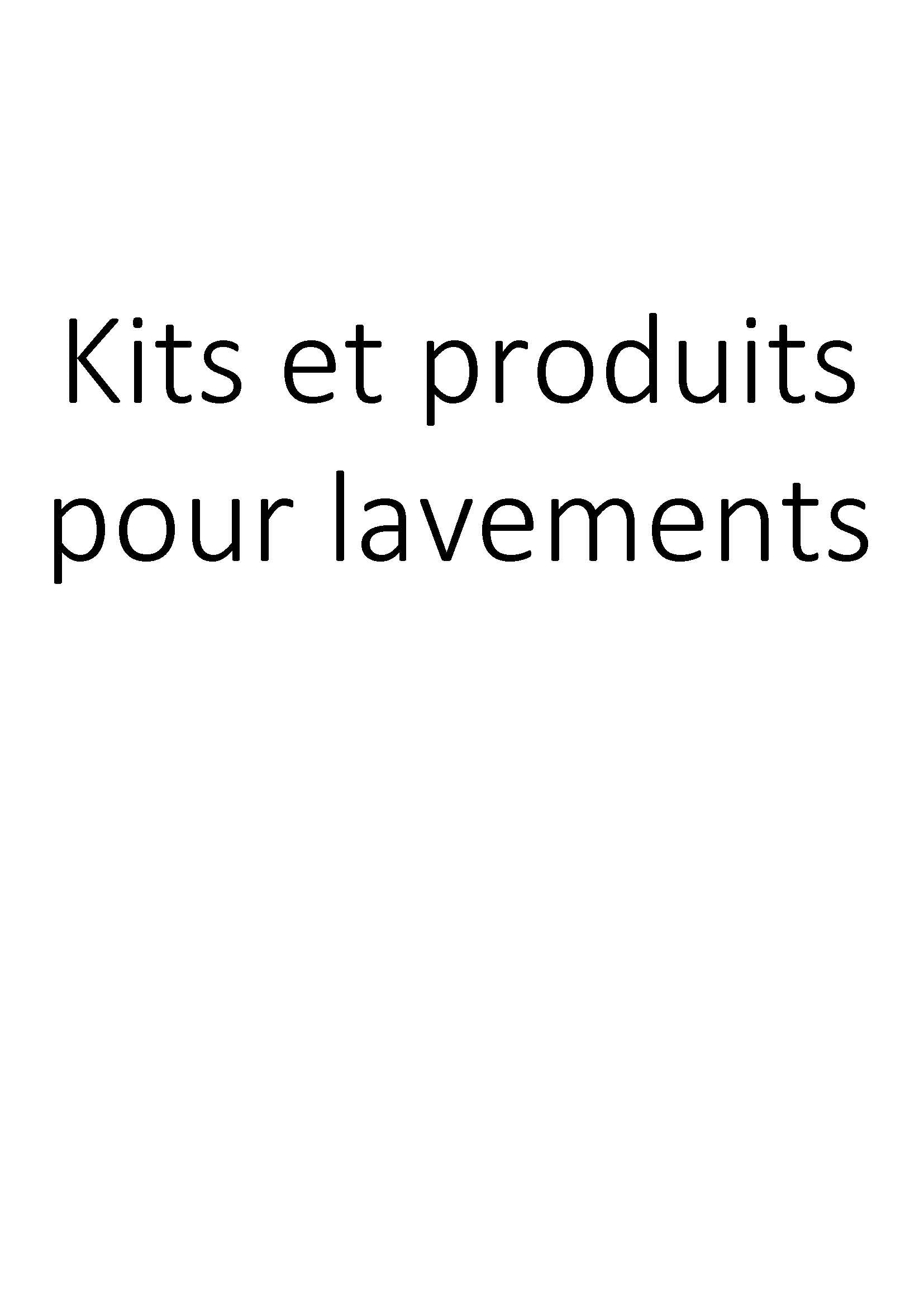 Kits et produits pour lavements clicktofournisseur.com