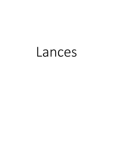 Lances d'arme pour collection Lances arme